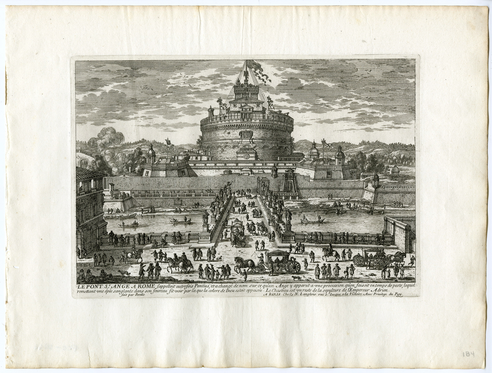 , 15 Antique Prints – VIEWS OF ROME-VATICAN-PERELLE after own design – c.1670, Pictura Antique Prints