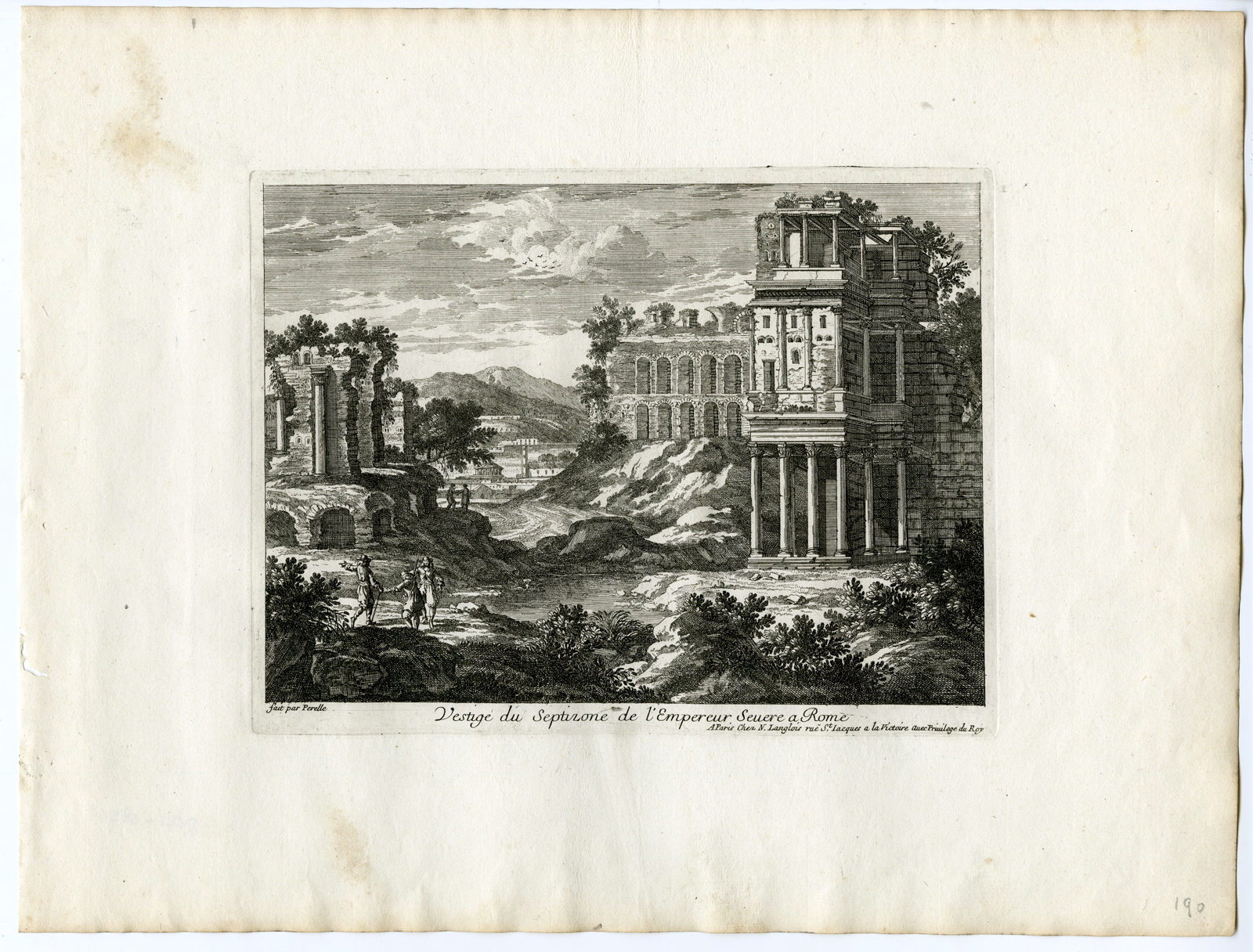 , 15 Antique Prints – VIEWS OF ROME-VATICAN-PERELLE after own design – c.1670, Pictura Antique Prints