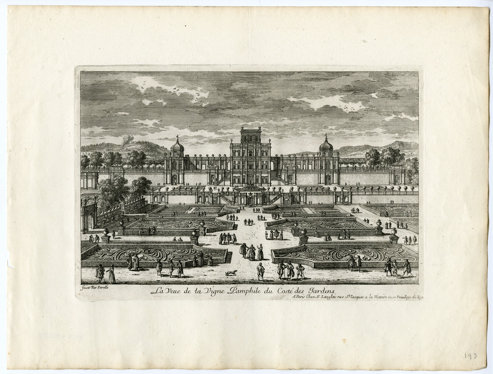 , 15 Antique Prints – VIEWS OF ROME-VATICAN-PERELLE after own design – c.1670, Pictura Antique Prints