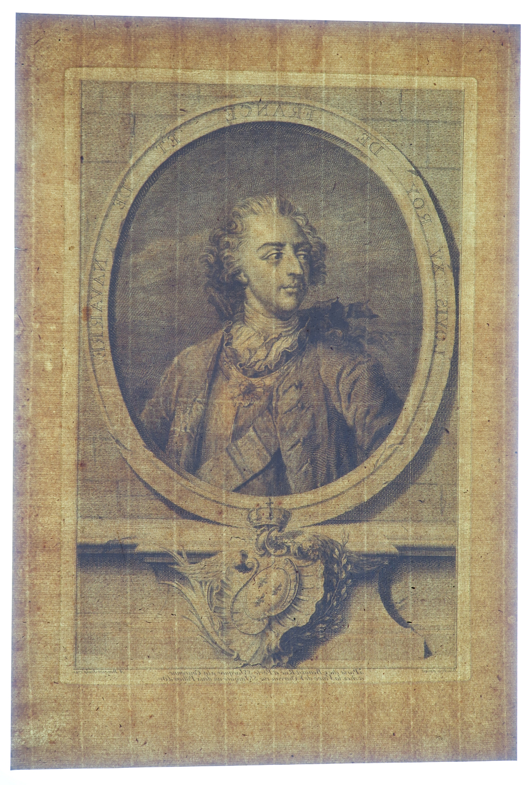 , Antique Print – LOUIS XV-PORTRAIT-KING FRANCE-A. BENOIST after BLACKEY – 1741, Pictura Antique Prints