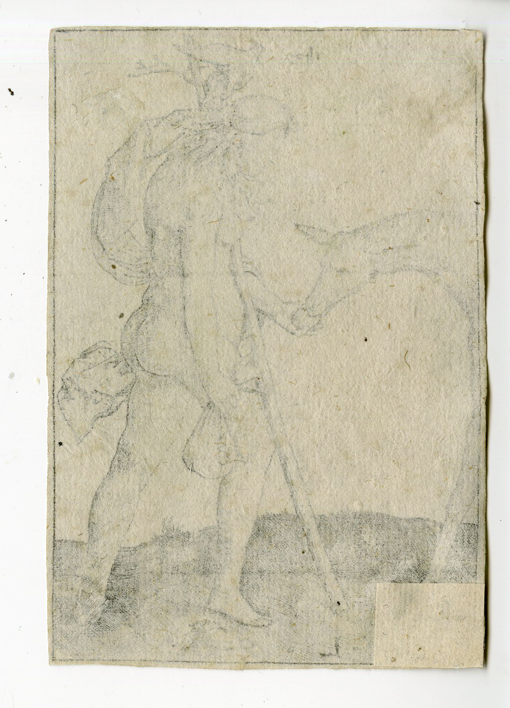 , Antique Print – WOMAN WITH THE HIND-DEER-VAN LEYDEN after own design – 1509, Pictura Antique Prints
