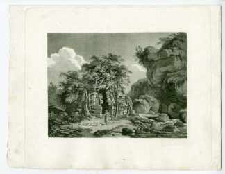 Antique Print - LANDSCAPE WITH SHED-CABIN-ANONYMOUS after own design - c.1800