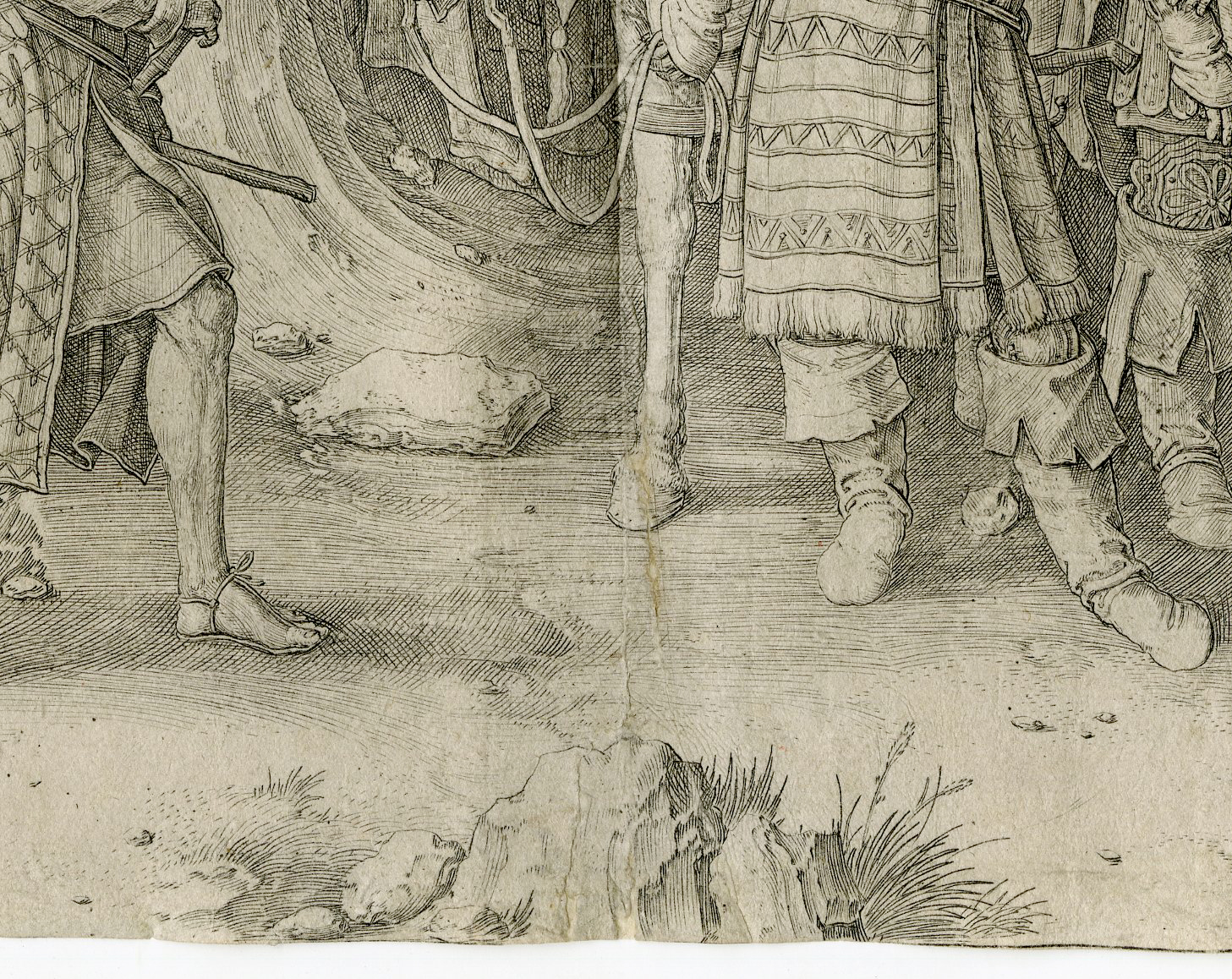 , Antique Print – CONVERSION OF ST. PAUL-DAMASCUS-VAN LEYDEN after own design – 1509, Pictura Antique Prints