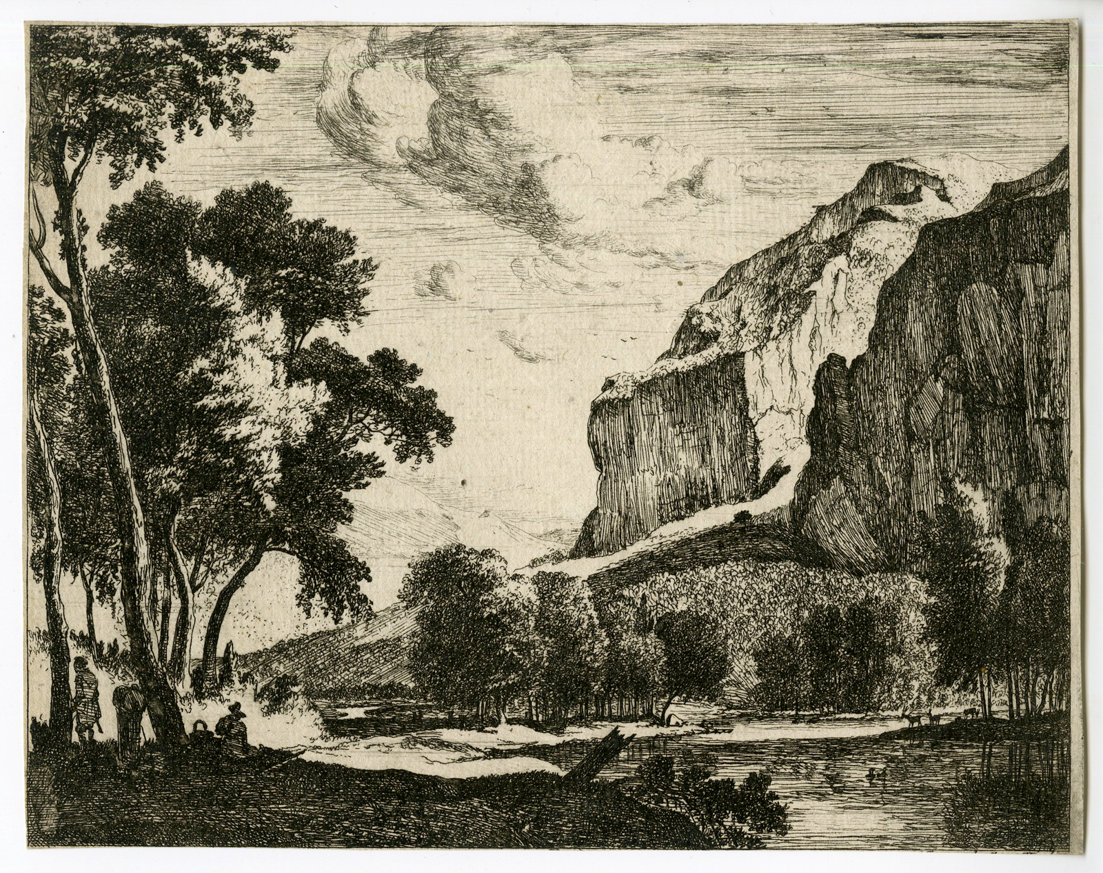 , 3 Rare Antique Master Prints-TYROLEAN-LANDSCAPES-Roghman-c.1700, Pictura Antique Prints