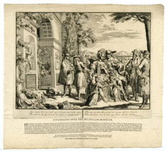 Antique Master Print-RARE MARRIAGE-NIJMEGEN-BRAKEL FAMILY-Anonymous-c.1700