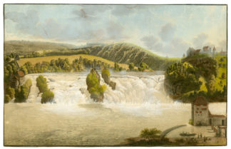 Rare Antique Master Print-FALLS-SCHAFFHAUSEN-RHEIN-Trippel-c. 1778