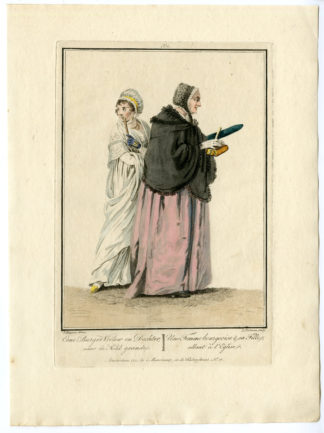 Antique Print - COSTUME-DUTCH-MOTHER-DAUGHTER-LOUIS PORTMAN after KUYPER - 1808