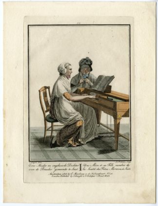 Antique Print - COSTUME-DUTCH-HARPSICHORD-MORAVIAN MUSIC-LOUIS PORTMAN after KUYPER - 1808