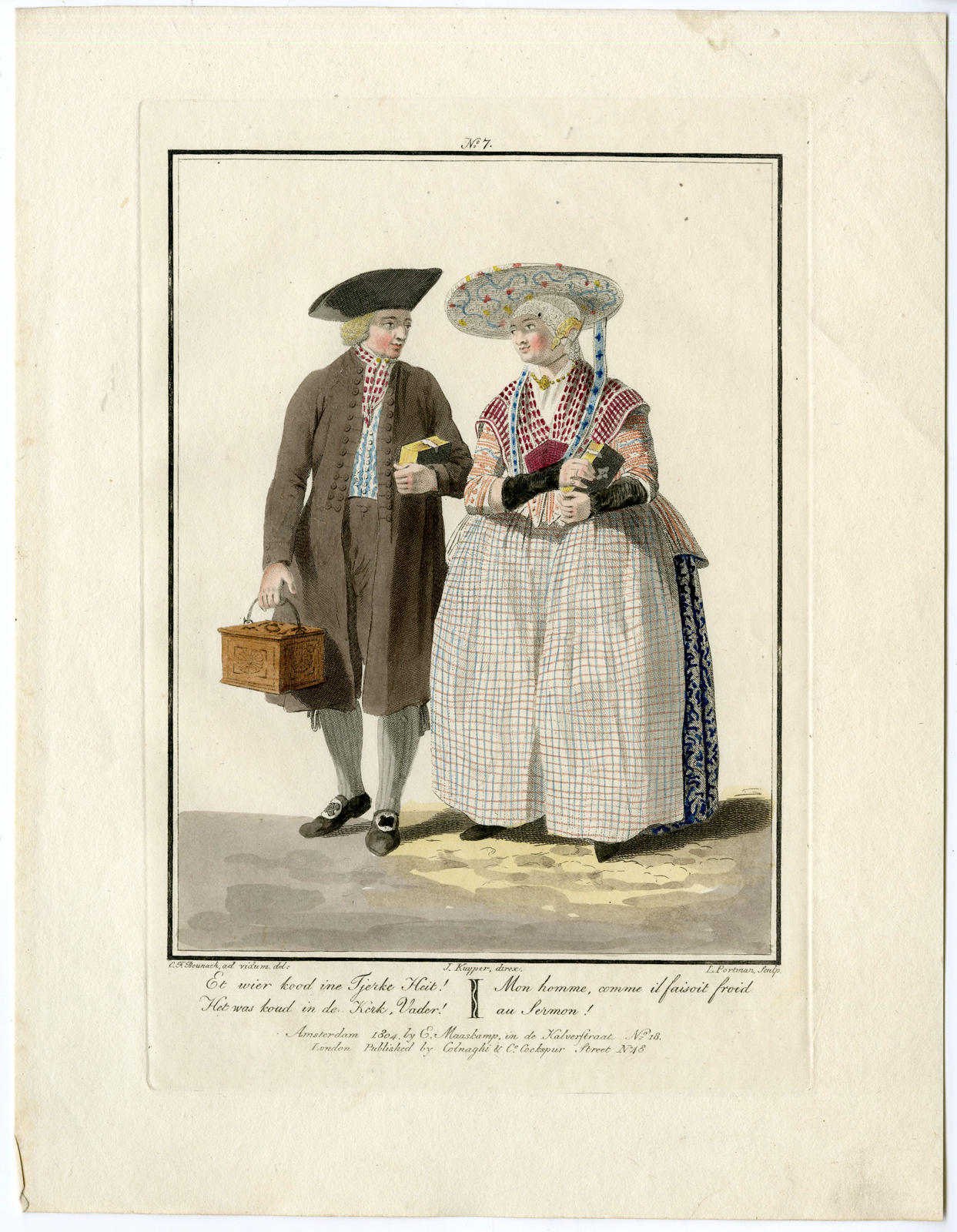 , Antique Print – COSTUME-DUTCH-FRIESLAND-DRESS-SAILOR-LOUIS PORTMAN after KUYPER – 1808, Pictura Antique Prints