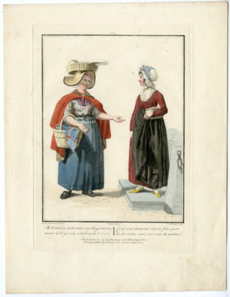 Antique Print - COSTUME-DUTCH-DEN HAAG-FISH SALESWOMAN-LOUIS PORTMAN after KUYPER - 1808