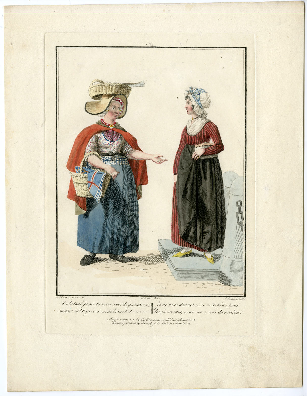 Pco 8674 416x537 Antique Print - COSTUME-DUTCH-DEN HAAG-FISH SALESWOMAN-LOUIS PORTMAN after KUYPER - 1808