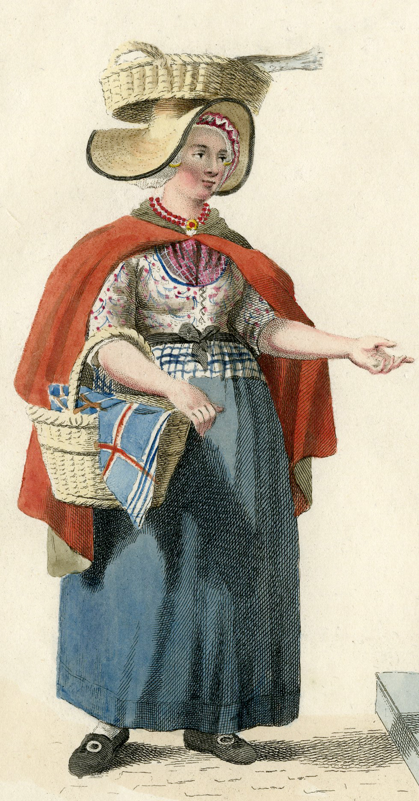 Pco 8675 416x795 Antique Print - COSTUME-DUTCH-DEN HAAG-FISH SALESWOMAN-LOUIS PORTMAN after KUYPER - 1808 - Image 2
