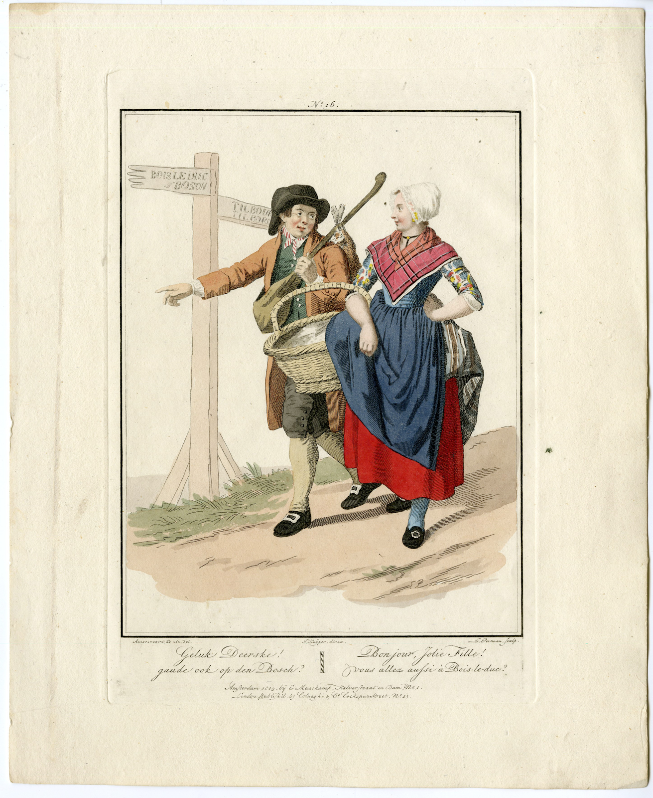 , Antique Print – COSTUME-DUTCH-S-HERTOGENBOSCH-LOUIS PORTMAN after KUYPER – 1808, Pictura Antique Prints