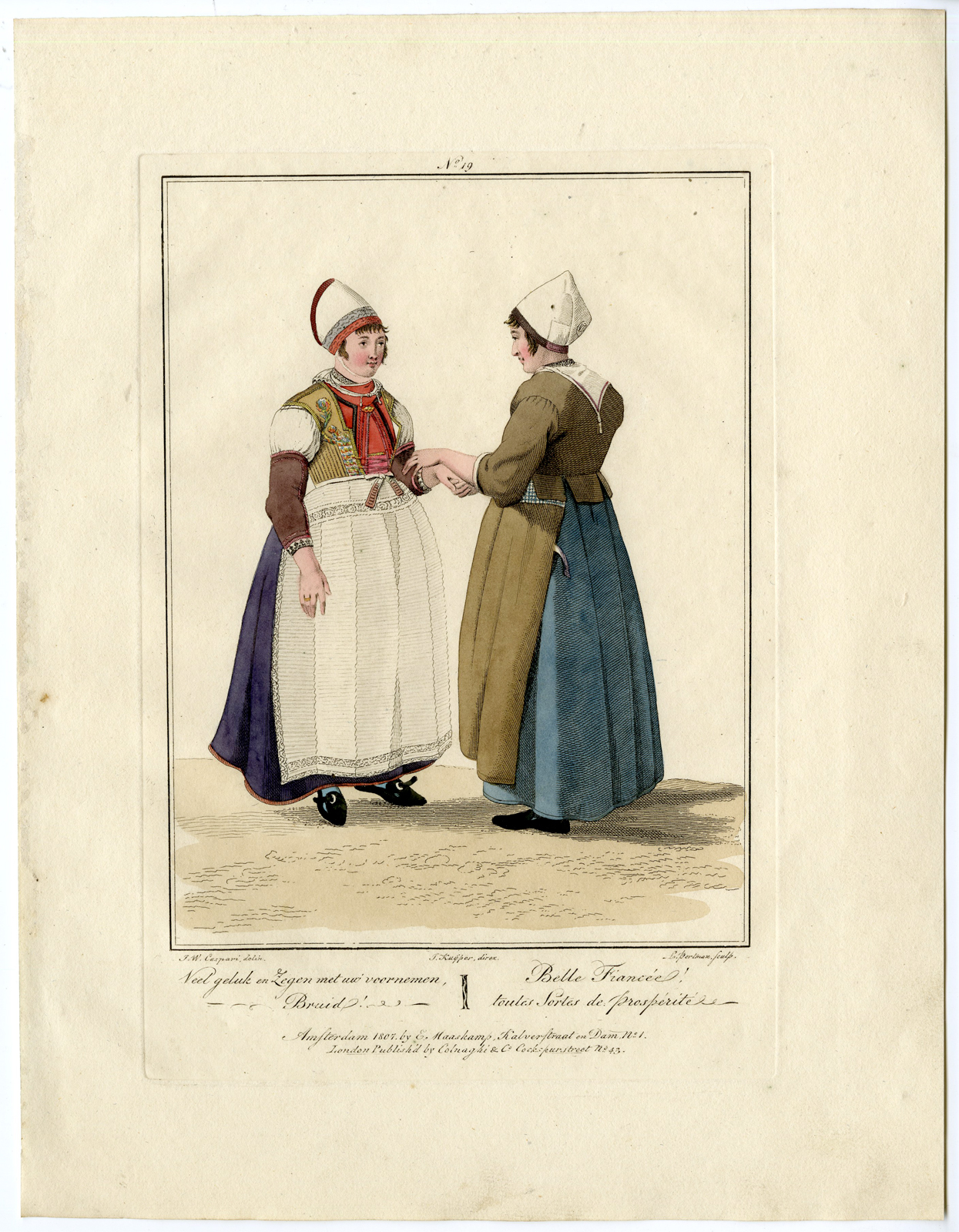 , Antique Print – COSTUME-DUTCH-NOORD HOLLAND-MARKEN-LOUIS PORTMAN after KUYPER – 1808, Pictura Antique Prints