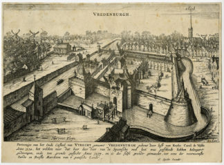 Rare Antique Print-VREDENBURG CASTLE-UTRECHT-NETHERLANDS-v. Lamsweerde-c.1650
