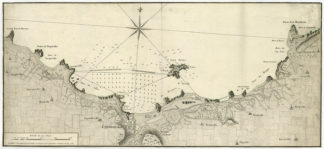 Antique Map-HARBOR-CHERBOURG-OCTEVILLE-NORMANDY-Lattre-1787