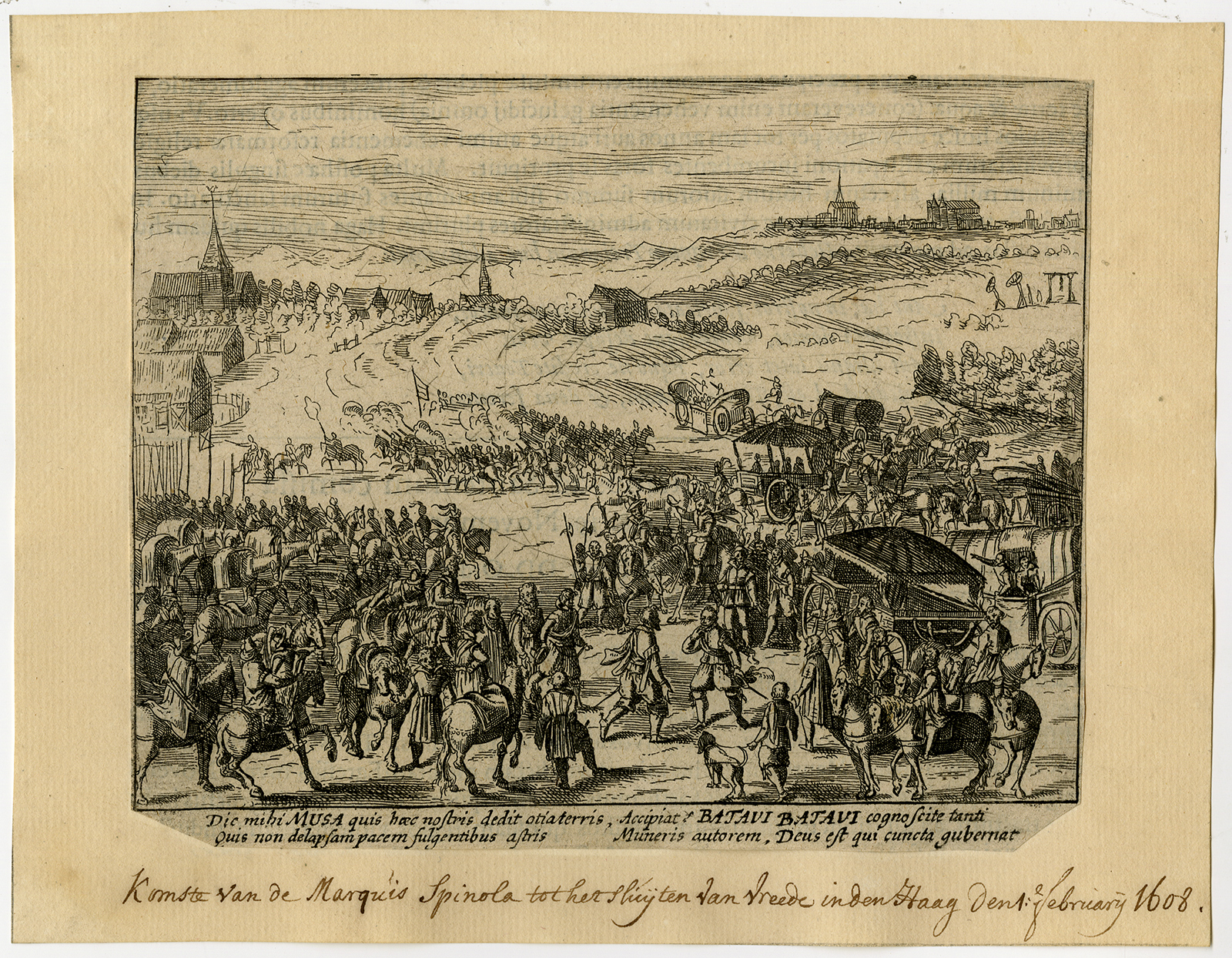 , Antique Print-80-YEARS WAR-HOLLAND-1609 TRUCE-Baudartius-1616, Pictura Antique Prints