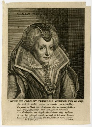 Antique Print-LOUISE DE COLIGNY-Visscher-ca. 1660