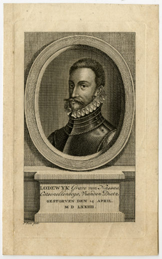 Antique Print-LOUIS OF ORANGE-Punt-1751