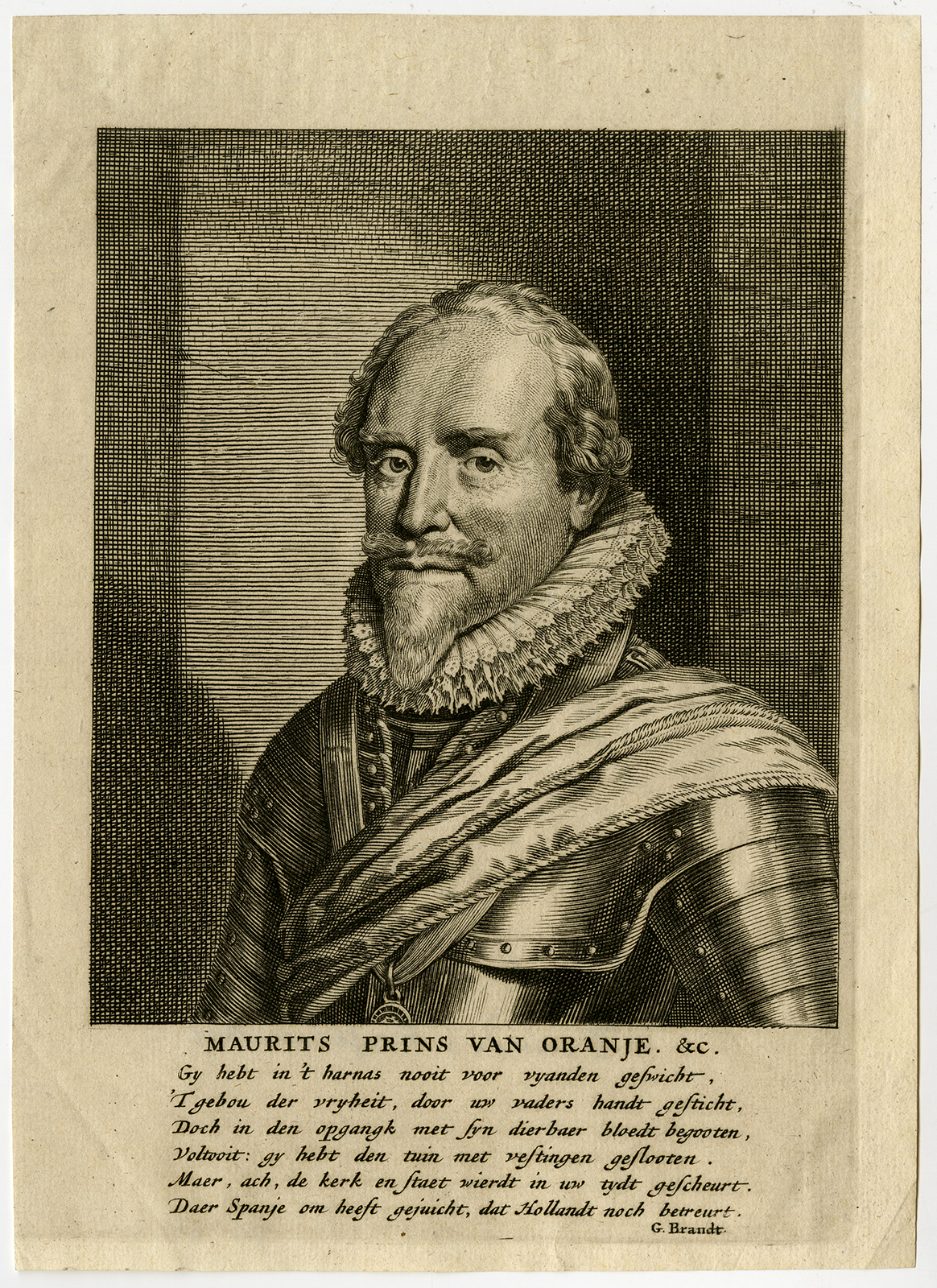 , Antique Print-MAURICE OF ORANGE-Brandt-ca. 1660, Pictura Antique Prints