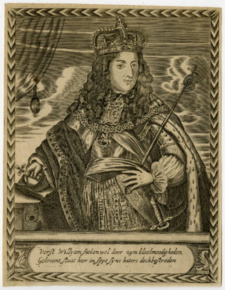 Rare Antique Print-WILLIAM III OF ORANGE-PORTRAIT-Anonymous-ca. 1670
