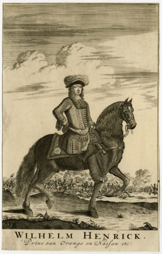 Antique Print-WILLIAM III OF ORANGE-HORSE-Luyken-1685