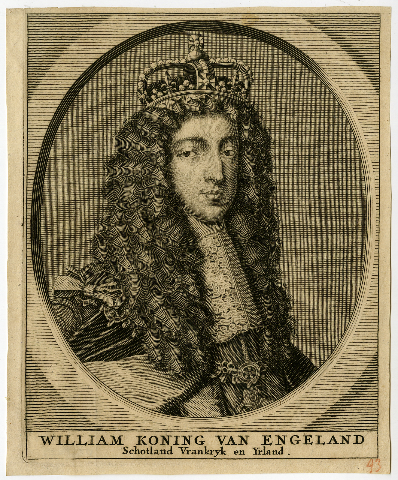 , 2 Antique Prints-WILLIAM III OF ORANGE-MARY STUART-Anonymous-ca. 1700, Pictura Antique Prints