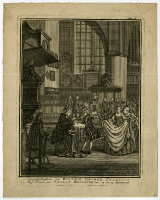 Antique Print-HISTORY-BAPTISM-WILLIAM GEORGE FREDERICK OF ORANGE-Anonymous-1761