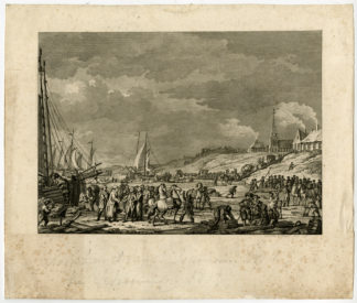 Proof Antique Print-DEPARTURE-WILLIAM V-ENGLAND-Bulthuis-Vinkeles & Vrijdag-1796