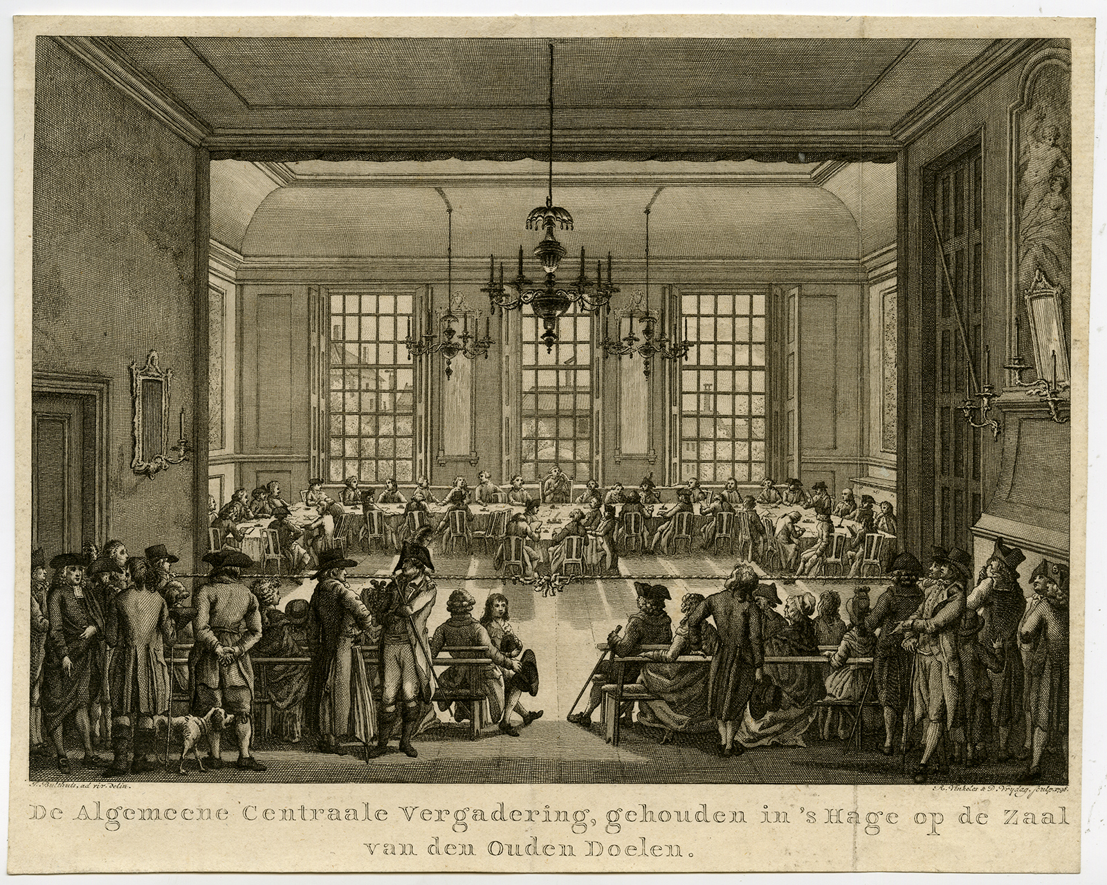 , Antique Print-BATAVIAN REPUBLIC-OUDE DOELEN-Bulthuis-Vinkeles & Vrijdag-1796, Pictura Antique Prints