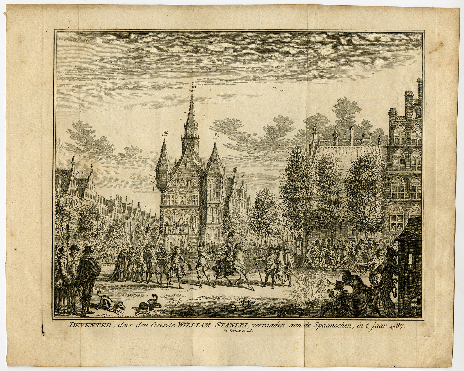 , Antique Print-HISTORY-DEVENTER-WILLIAM STANLEY-1587-Fokke-ca. 1750, Pictura Antique Prints