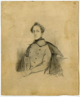 Antique Drawing-PORTRAIT-YOUNG MAN-Alphen-1834