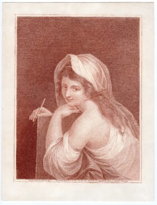 Antique Master Print-PAINTING ALLEGORY-MUSE-Cipriani-Hixon-1806