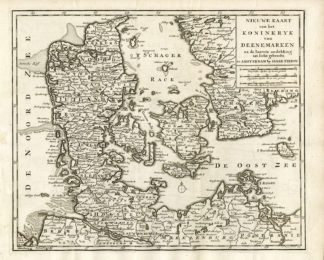 Antique Print-KINGDOM DENMARK-MAP-SKAGGERAK-BALTIC SEA-Keyser-1735