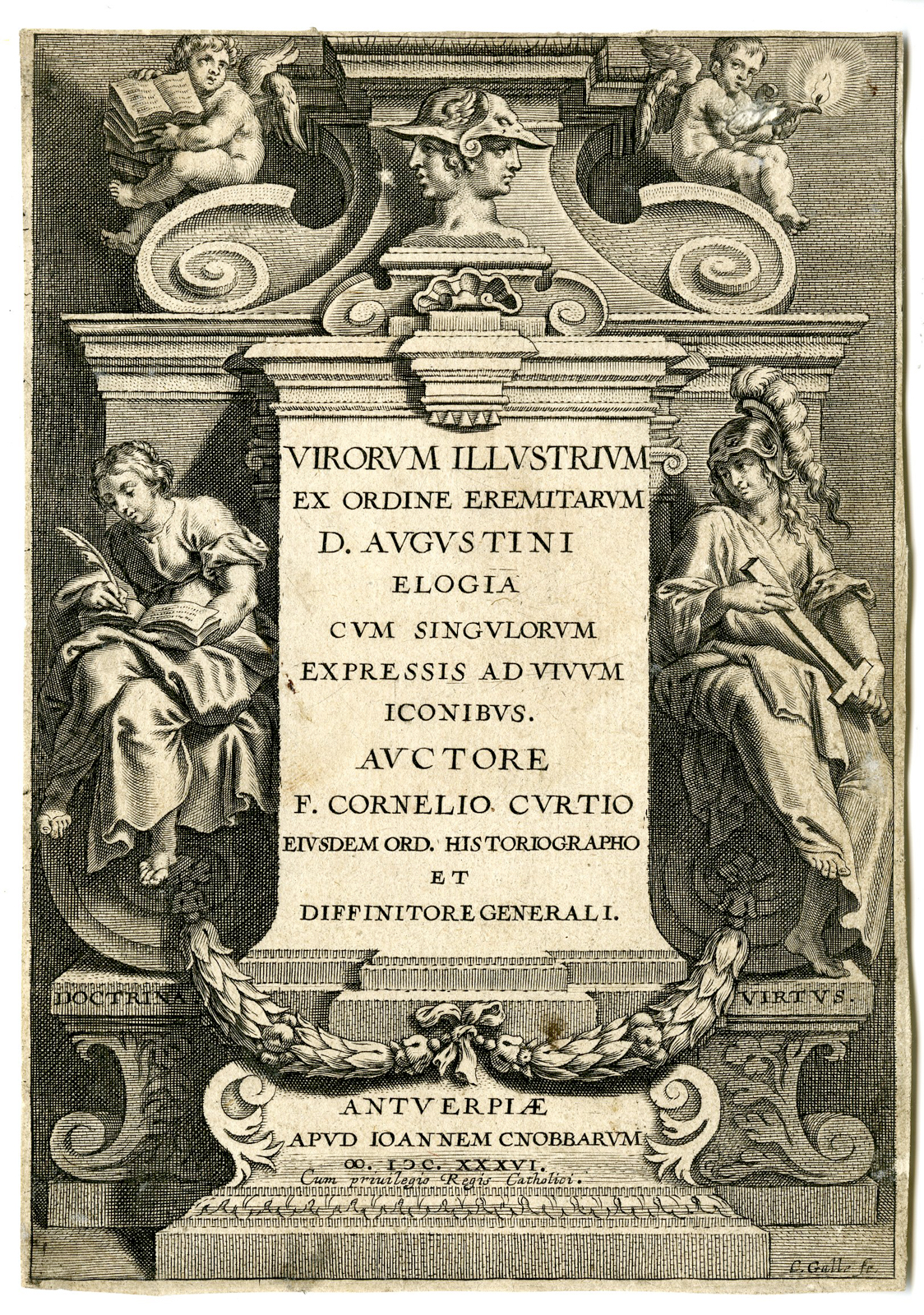 , 30 Antique Master Prints-AUGUSTINE ORDER-Galle-1636, Pictura Antique Prints