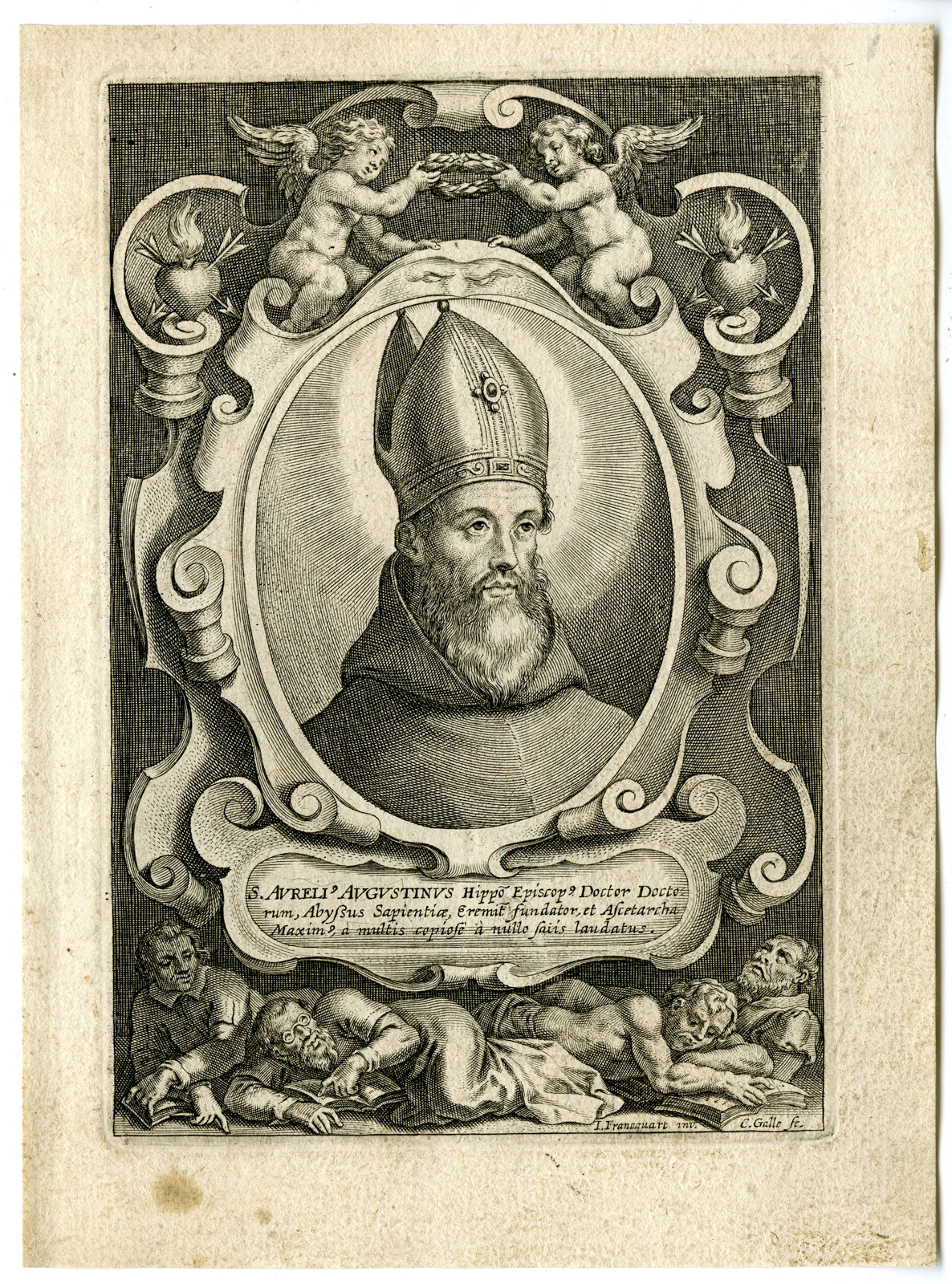 , 30 Antique Master Prints-AUGUSTINE ORDER-Galle-1636, Pictura Antique Prints