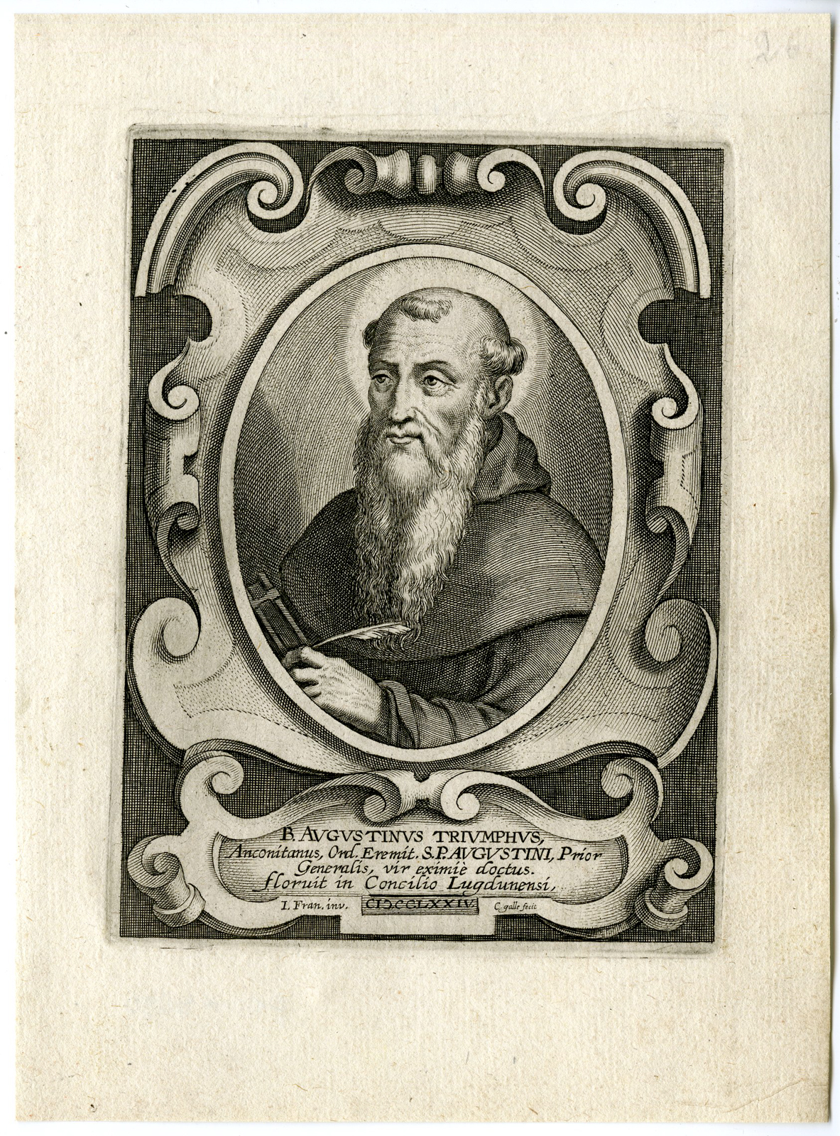 , 30 Antique Master Prints-AUGUSTINE ORDER-Galle-1636, Pictura Antique Prints