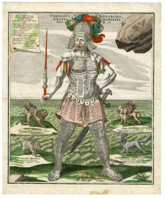 Antique Print - COLOSSUS-WORLD EMPIRES - [Baeck-Seutter-Augsburg-c.1730]