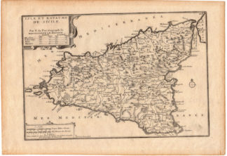 Antique Print-SICILE-SICILY-de Fer-1705