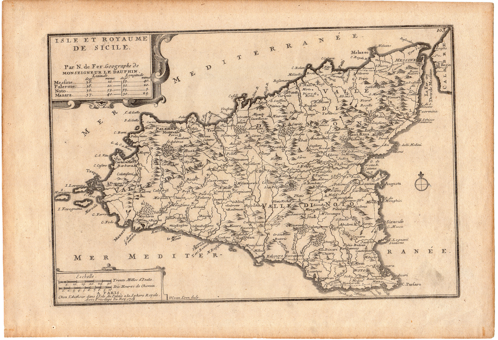 Pco 0542 416x284 Antique Print-SICILE-SICILY-de Fer-1705