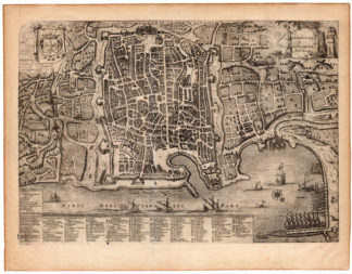 Rare Antique Print - PALERMO-SICILY-PLAN - [van der Aa-c.1725]