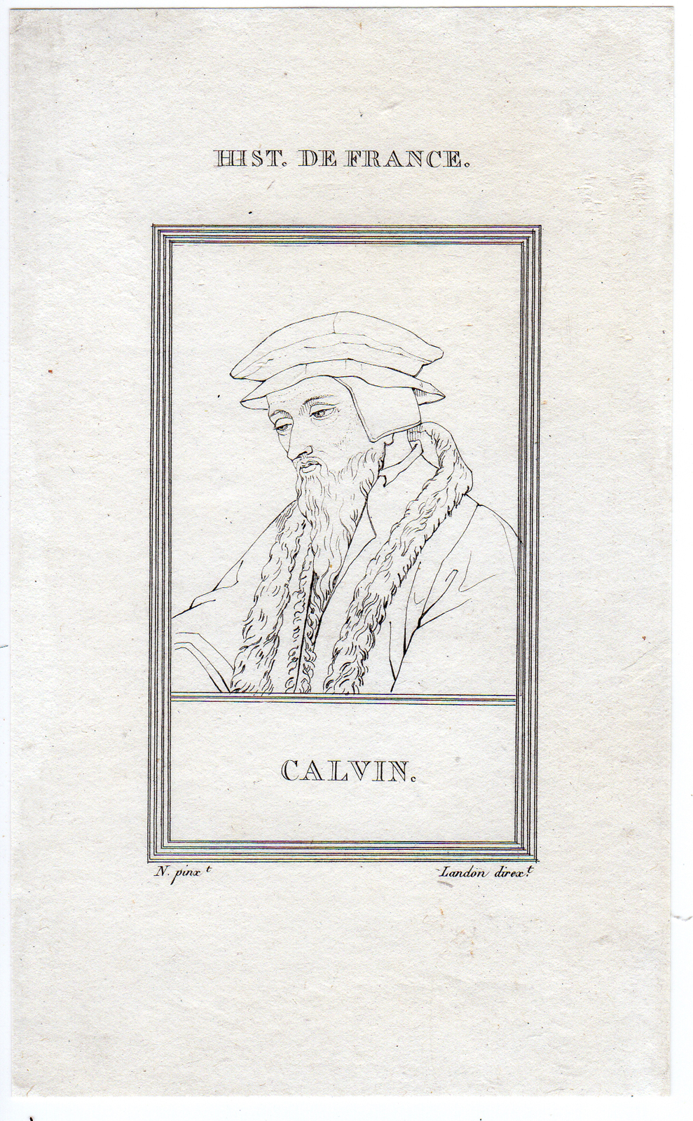 , Antique Print-PORTRAIT CALVIN-REFORMATION-London-1805, Pictura Antique Prints