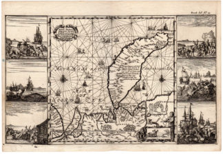 Rare Antique Print-NOVAYA ZEMLYA-NOVA ZEMBLA-ARCTIC-Van den Bos-de Hooghe-1676