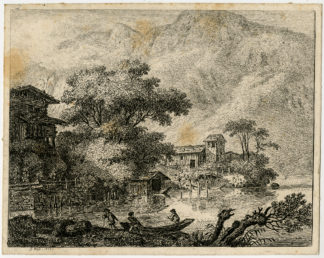 Antique Print-SWITZERLAND-VERWALDSTÄTTERSSEE-FISHERMEN-BOAT-Hess-1798