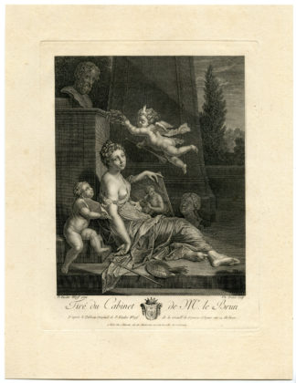 Antique Print-ALLEGORY-PAINTING-MUSE-ANGELS-PUTTI-Werff-Triere-1792