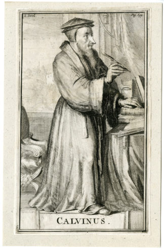 Antique Print-PORTRAIT-JOHANNES CALVIJN-CALVINUS-de Hooghe-1701