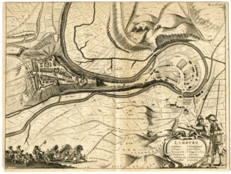 Antique Print-1632 SIEGE OF LIMBURG-FORTRESS-Commelin-1651