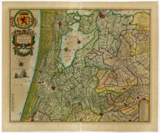 Antique Print-RHENOLANDIAE-RHINELAND-AMSTELLAND-HOLLAND-W. Blaeu-c. 1635