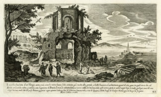 Antique Master Print-LANDSCAPE-RUIN-SEASHORE-Brueghel-Sadeler-1606