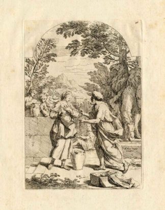 Antique Print-REBECCA-SERVANT ABRAHAM-Picart-1734